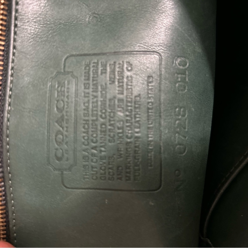 Coach Forest Green Leather Satchel (vintage) - Picture 2 of 5